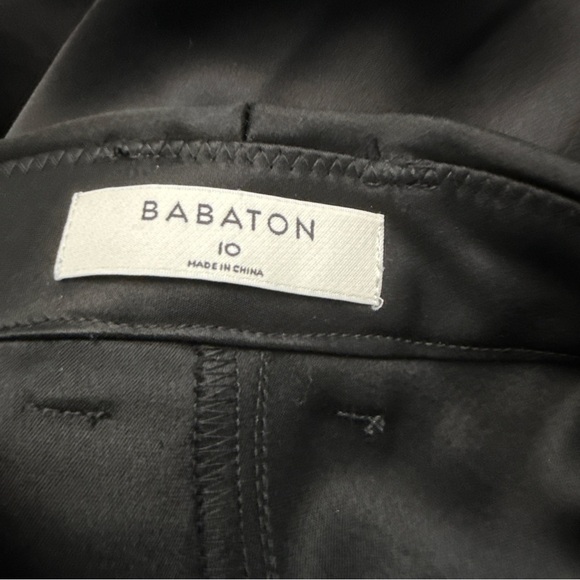 Aritzia Babaton Refined Satin Black Cargo Pant NWOT - Picture 3 of 14